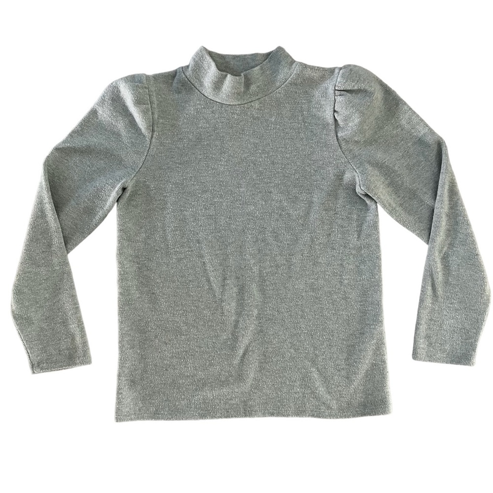 Madewell Women’s Resourced Plush Mock Neck Puff-Sleeve Sweater Size S